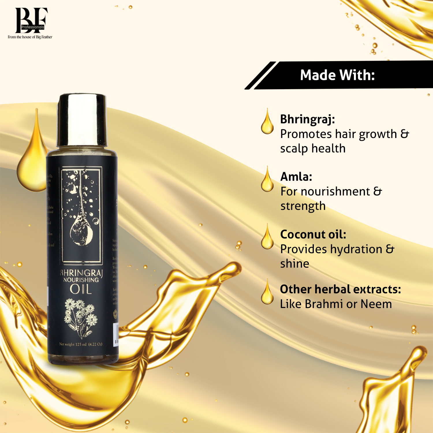Bhringraj-Amla and Coconut  Hair Oil For Men/Women- 125ML