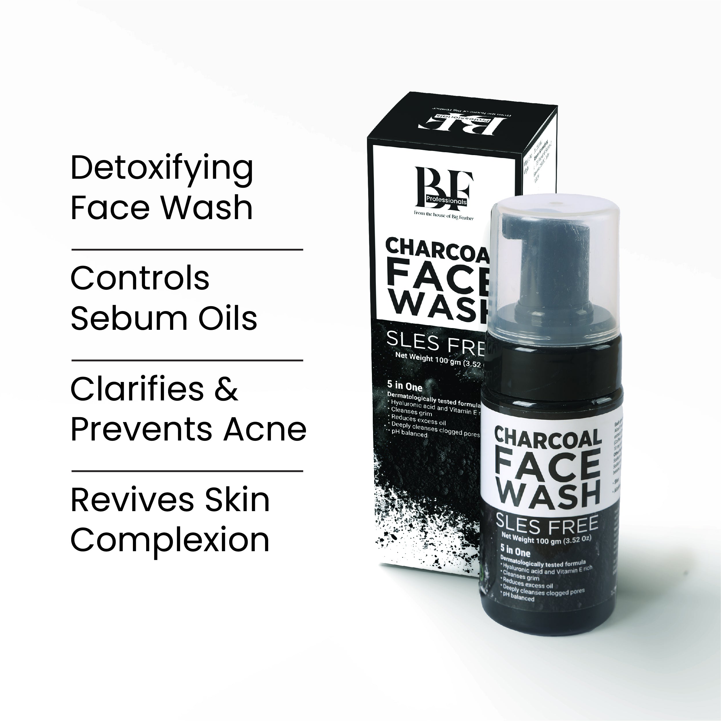 Charcoal Foaming Face Wash For Skin