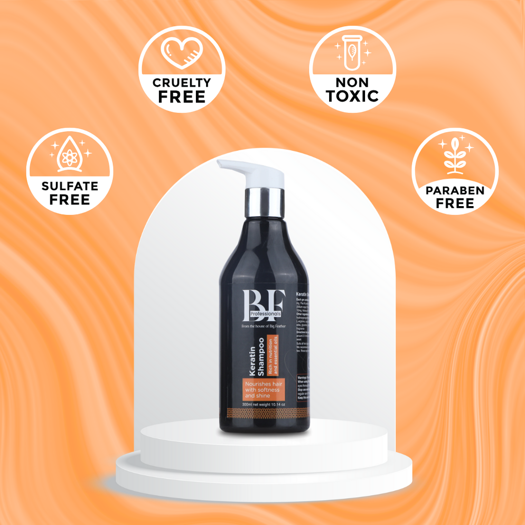 Keratin Shampoo For Men/Women Sulphate Free-300ML || BF Professionals