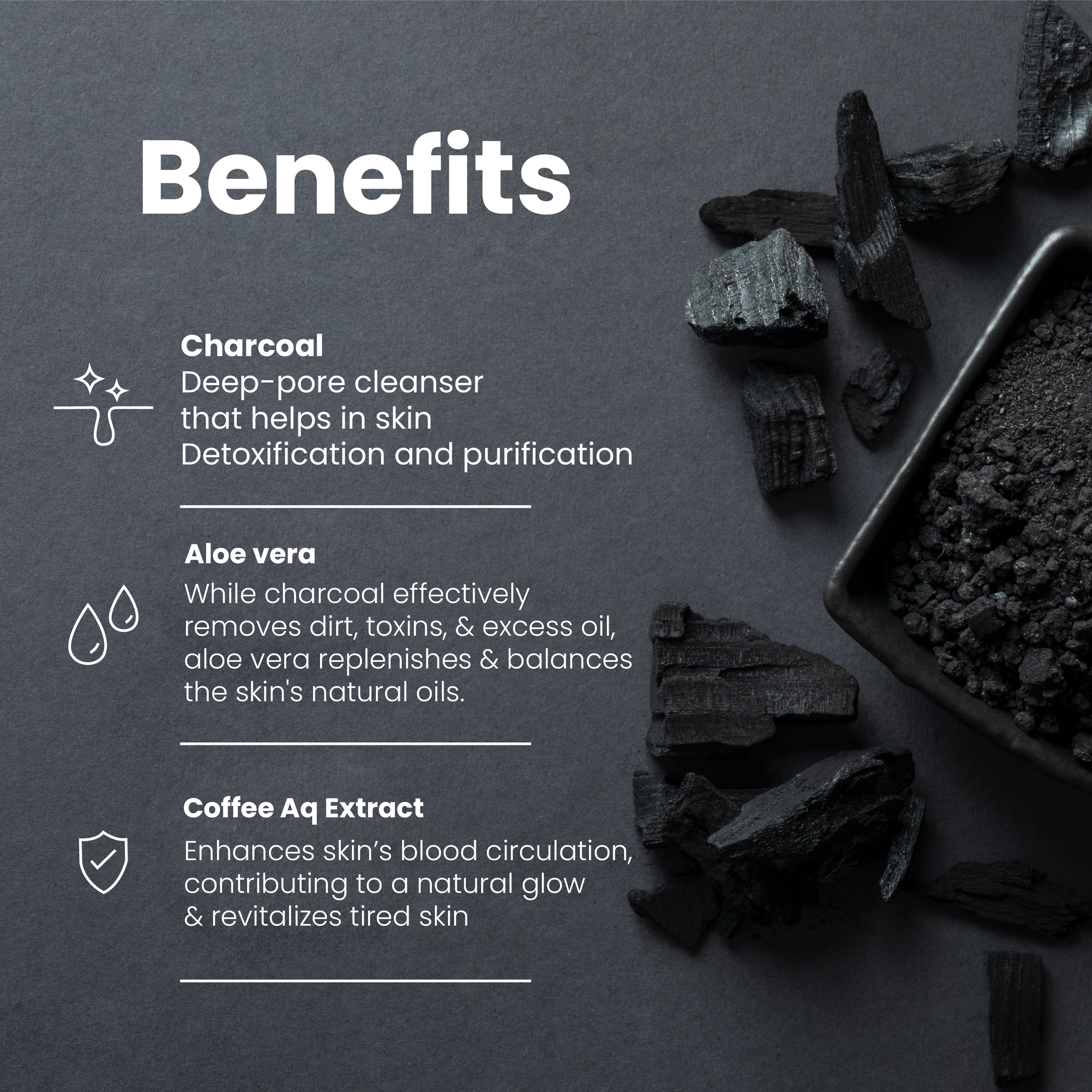 Charcoal Foaming Face Wash For Skin-100ml