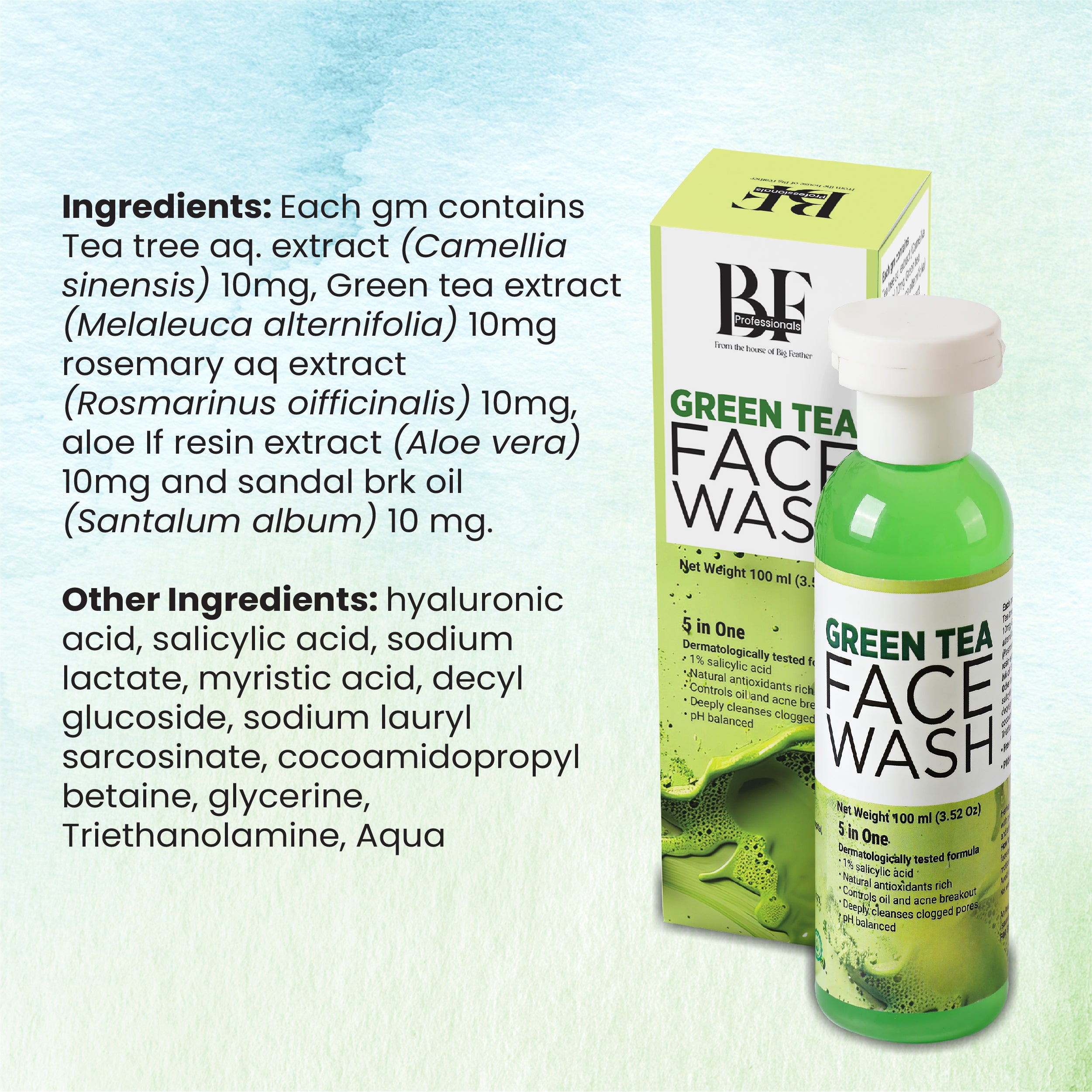 Green Tea Face Wash For ALL Skin Type-100ml